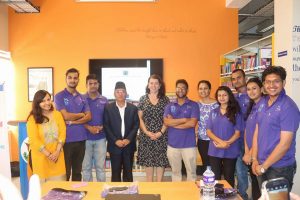 During E-construction Mobile App launch program at U.S. Embassy