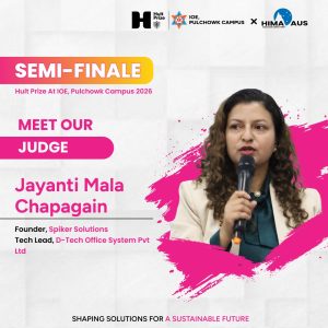 As a Judge at Hult Prize at IEO, Pulchowk Campus 2026